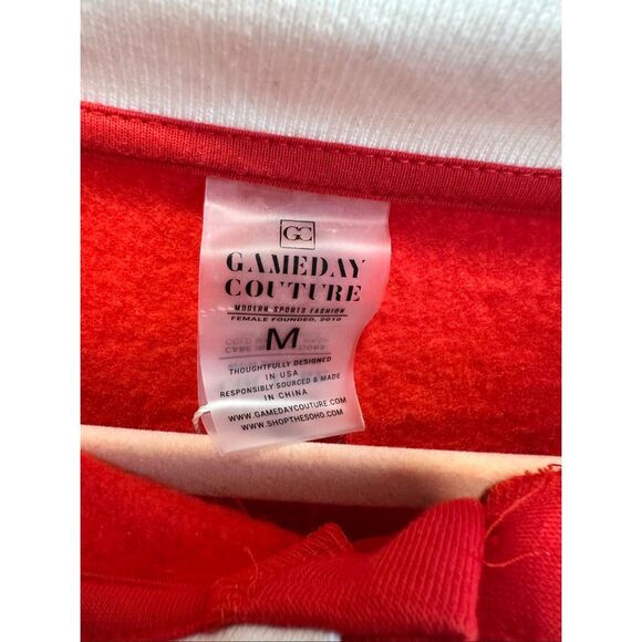 Ohio State Buckeyes Game Day Couture Red and White Pullover Size Medium New - Picture 4 of 6